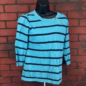 Nautica Womens Large Striped Sweater – Casual,‎ Preppy